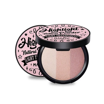 

3-Color Earth Tone Repairing Powder Matte Bronzer Cosmetic Face Shade Pigment Nude Make Up Pressed Powder Palette: