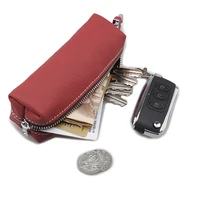 Длинный чехол из натуральной кожи для автомобильных ключей, многофункциональный держатель для ключей, Женский кошелек для ключей, большая емкость, сумка для мелочи