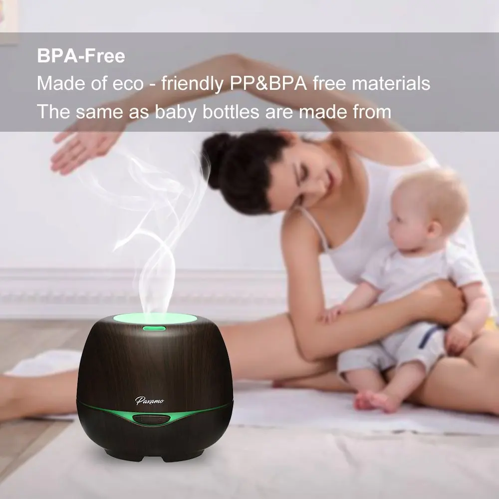 Aromacare большой диффузор эфирного масла для ароматерапии, аромат холодный туман увлажнитель воздуха глобус-Ультра тихий-темное дерево зерна