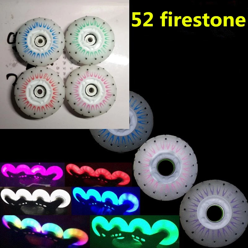 Роликовые коньки slide KING 52 firestone колеса 80 мм 90A огненный камень сияние кремневые для