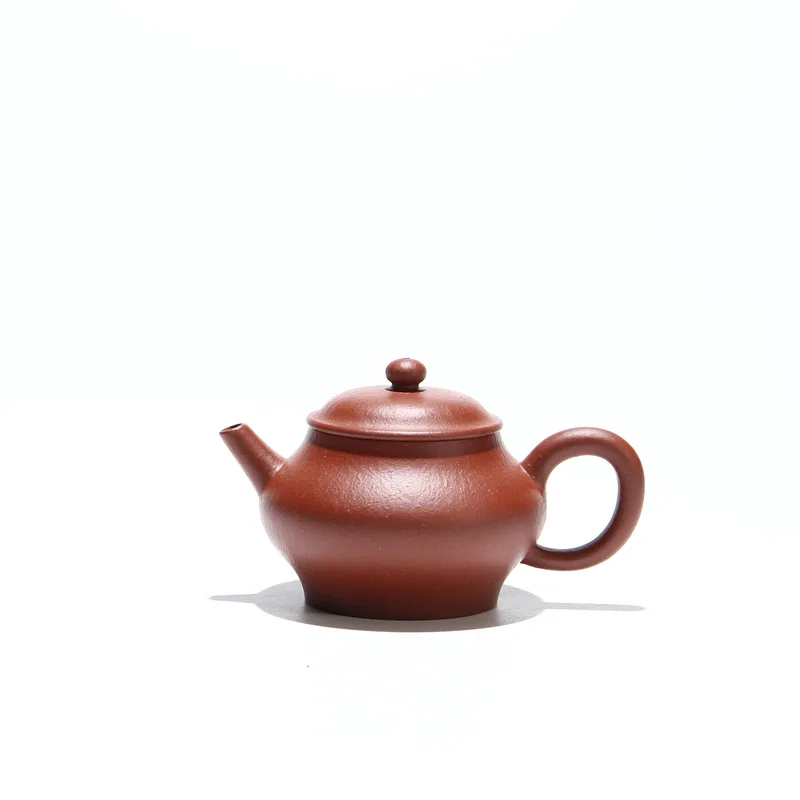 6.5" Chinese Yixing Zisha Purple Clay 140cc Handmade Conch Pattern Gongfu Teapot 