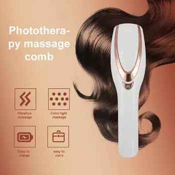 

2019 Exquite Cute Useful Tool Magic USB Recharge Anti Hair Loss Phototherapy Electric Vibration Massage Comb