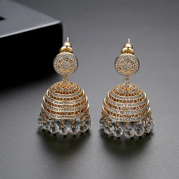 

Woman Dangle Earrings Gold Woman Dangle Earrings Colorful Ethic Indian Jhumki Jhumka Tribal Jewelry Women Bird Tassel Earring