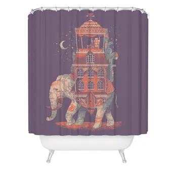 

Elephant Shower Curtain Boho Bathroom Decor Indian Theme Shower Curtain Elephant Wet Room Curtain Quirky Chic Curtains Mildew