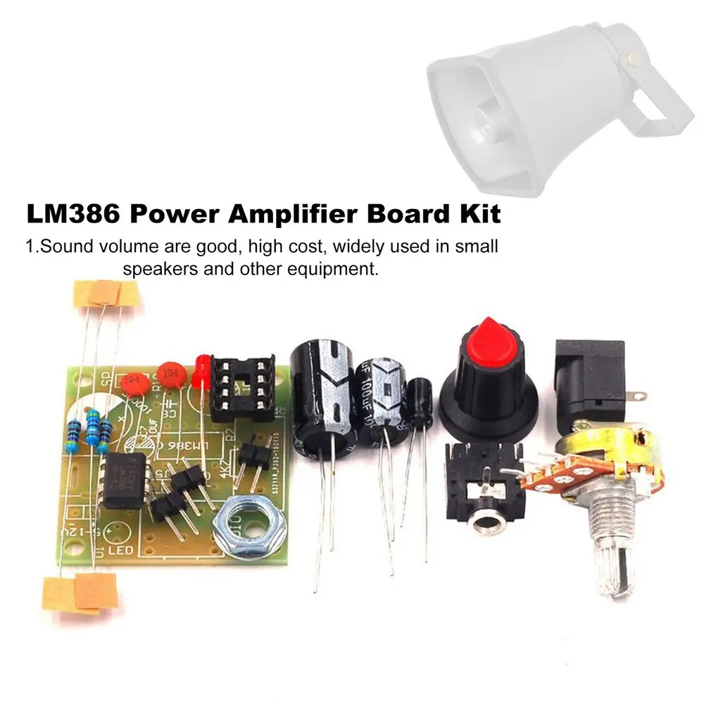 LM386 Super Mini 3 V-12 V Мощность Плата усилителя костюм комплект электронный DIY Kit аудио усилить модуль низкое потребление