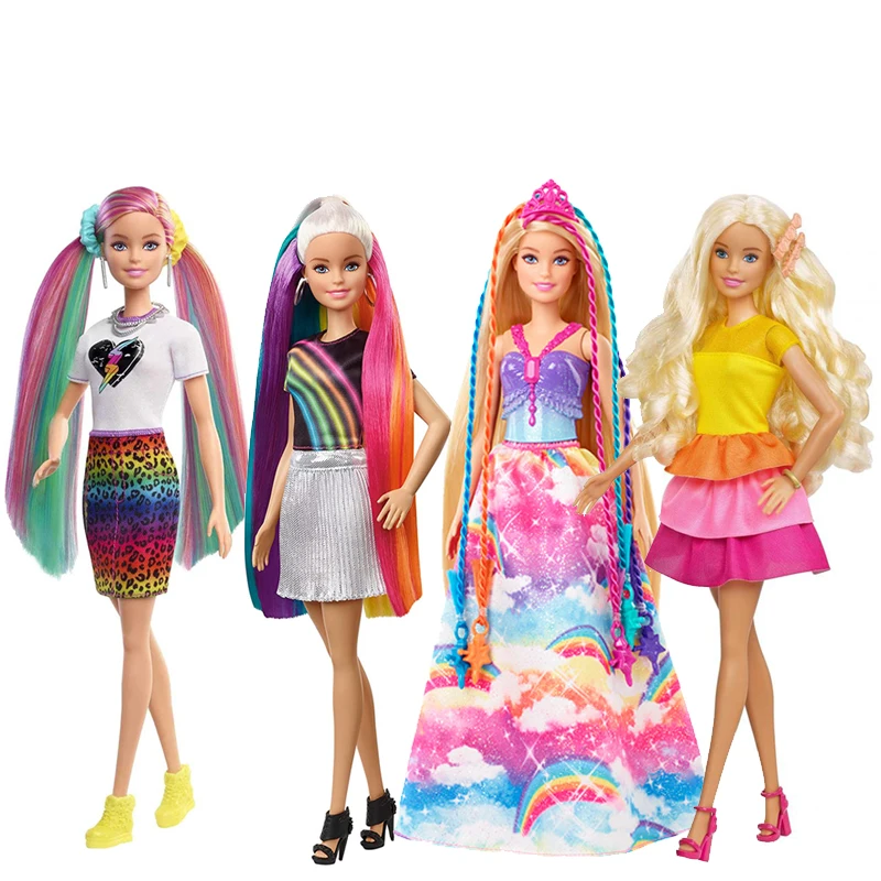 timmerman Stam Boekhouding Barbie Luipaard Regenboog Haar Pop Met Kleur Verandering Haar Mode Pop  Rainbow Sparkle Haar Pop Speelgoed Voor Meisje Gift GRN81 GTG00|Poppen| -  AliExpress
