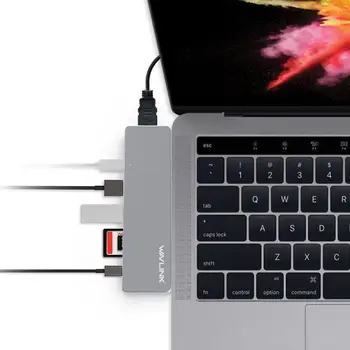 

WS-UHP3405M USB Type C Hub With Power Delivery For Charging One 4K HDMI Output And Four USB 3.0 Ports For WAVLINK