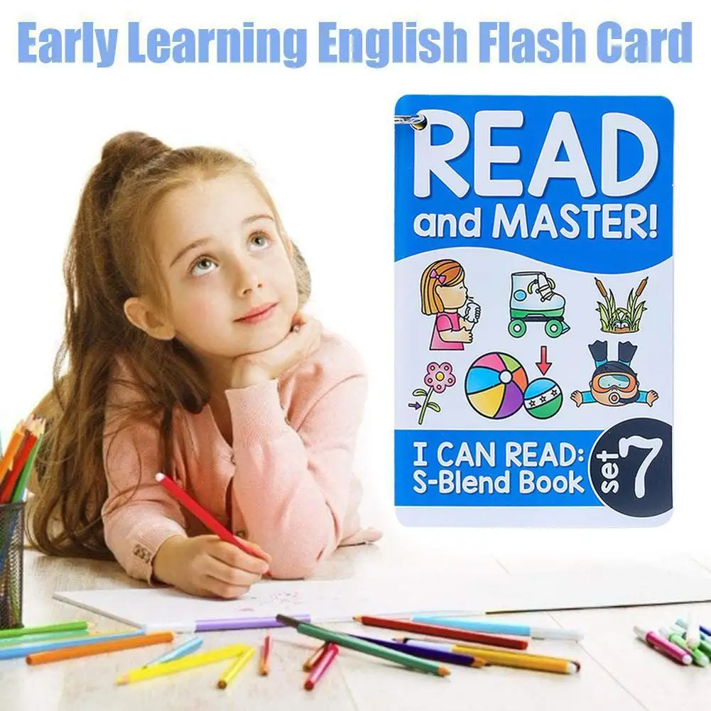Juegos de tarjetas Flash de fonética en inglés para niños, juguetes educativos para aprendizaje de inglés, X4F6, 112 Uds.