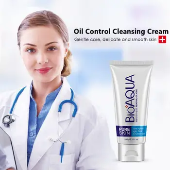 

BIOAQUA Facial Cleanser Treatment Facial Cleanser Deep Exfoliating Peeling Gel Moisturizes Face Cream Shrink Pores TSLM1