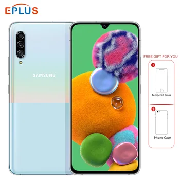 Перейти на Алиэкспресс и купить Новый мобильный телефон samsung Galaxy A90, 5G, Snapdragon 855, 8 ГБ ОЗУ, 128 Гб ПЗУ, A9080, 6,7 дюймов, 48мп, тройная камера, 4500 мА/ч, NFC, 5G, смартфон