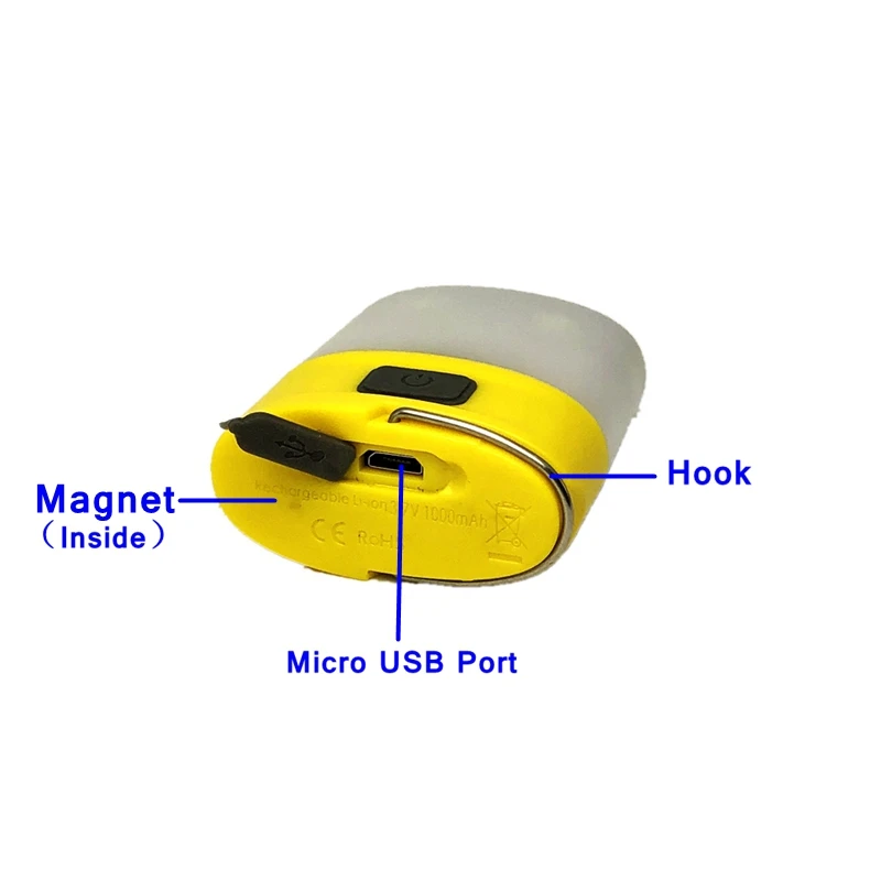 USB Rechargeable LED pocket light Lantern IP65 lithium battery ultra bright mini tent lamp outdoor camping