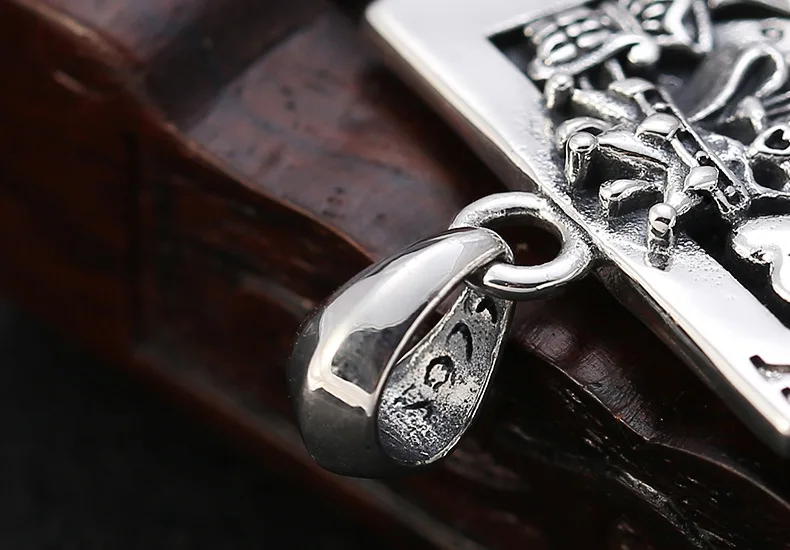 Серебро 925 K Череп Кулон винтажный череп из стерлингового серебра кулон мужской кулон хип-хоп рок ювелирные изделия