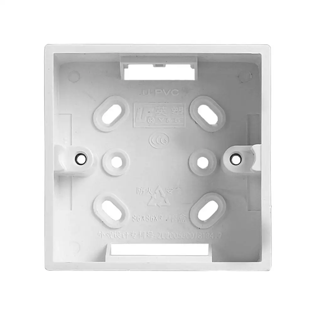 

86mm Switch Box PVC Flame Retardant Single Wall Socket Cassette Panel Base Junction Box Socket Back Box