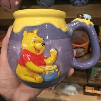 

Disney Baby Ceramic Mug Cup Winnie Honey Jar Child Women Drinking 3D Cartoon Mug Cup Collectibles As A Kids Birthday Gift M4550