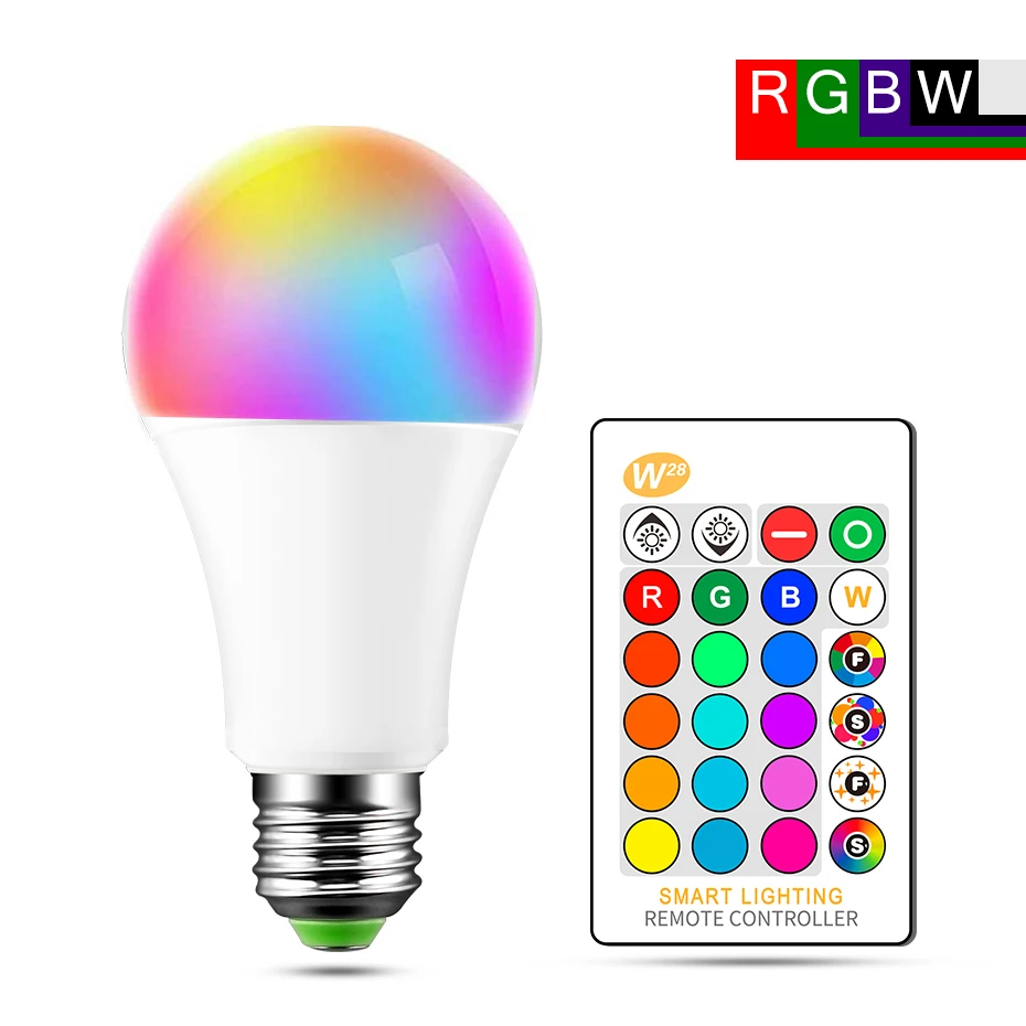 

Wireless IR Remote Control Smart Bulb LED 10W 15W 5W RGB Magic Lamp E27 Color Change Light Bulb Home Lighting Ambient Light