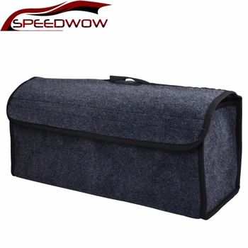 

SPEEDWOW Portable Foldable Car Soft Felt Storage Box Multipurpose Trunk Organizer Bag Auto Multi-use Tools Emergency Box