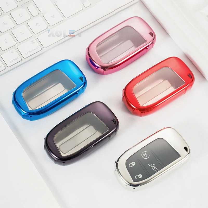 TPU Car Remote Key Full Cover Case portachiavi per Fiat Jeep Renegade Grand Dodge Ram 1500 Journey Charger Dart Challenger Chrysler - H1affb3eb5161480a8a64f8ca9c54480c1