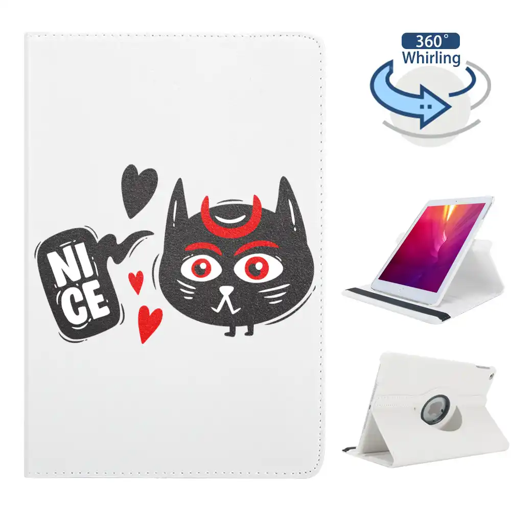 かわいい悪魔ipadの空気1 2ケース360 回転式レザーバックfunda保護カバーipad 7th世代ケースipadプロ12 9 タブレット 電子書籍ケース Aliexpress