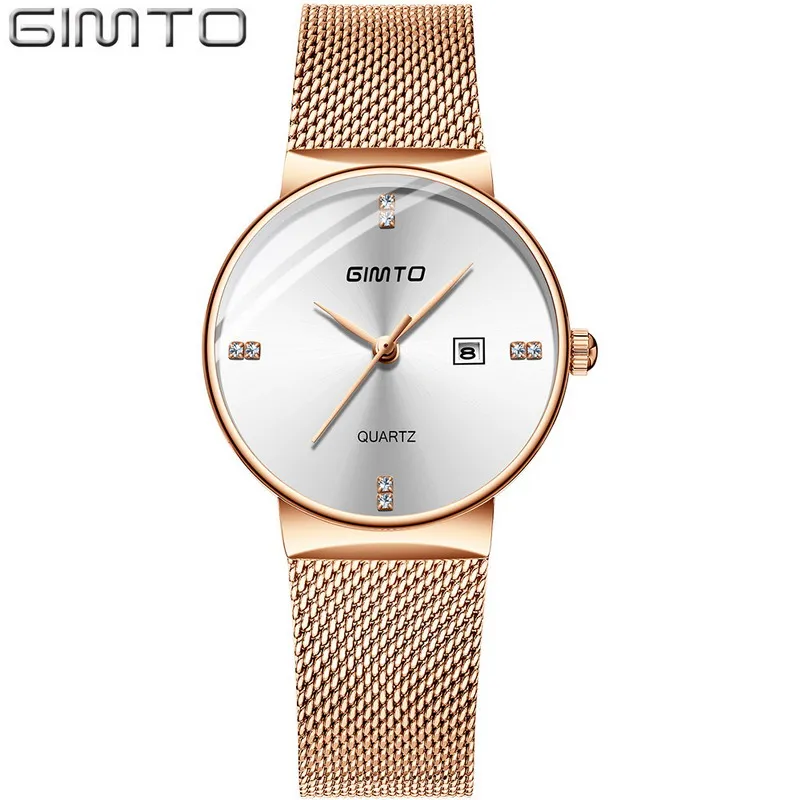 Стильные повседневные черные женские часы с минималистичным календарем