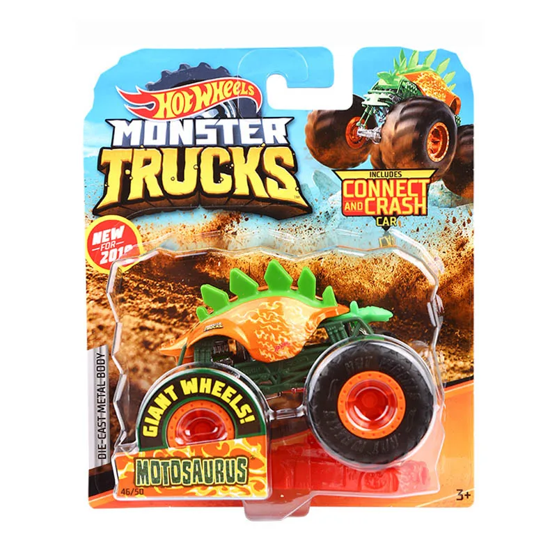 MOTOSAURUS-46 Hotwheels 1: 64 автомобиль игрушка монстр грузовики ассортимент металлические автомобили игрушка Lover коллекция FYJ44 Singel посылка для больших шин горячие колеса подарок - Цвет: MOTOSAURUS-46