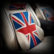 Английский стиль цвет льняная подушка для автомобиля подушка для спинки сиденья с эффектом памяти Мститель Стиль Авто-аксессуары Поясничный Универсальный 5D