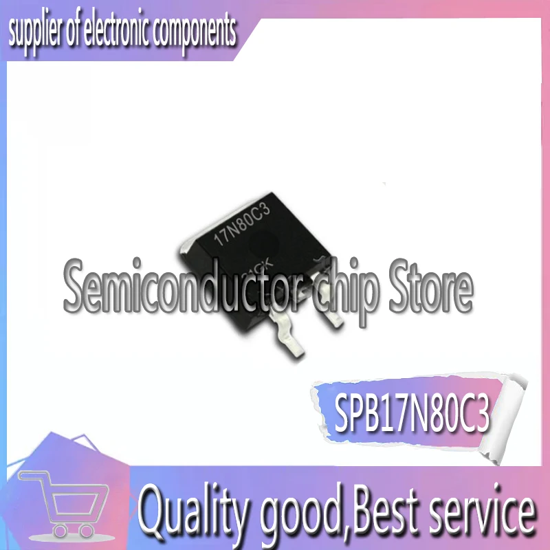 10 unids/lote 17N80C3 SPB17N80C3 nuevo stock hasta 263 800V 17A ...