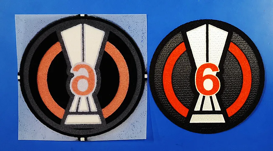 Description Picture 6 of item2021 Football Badges 6 cup Sivilla Up Soccer Patches Top Quality Thermocollant Soccer Badge
