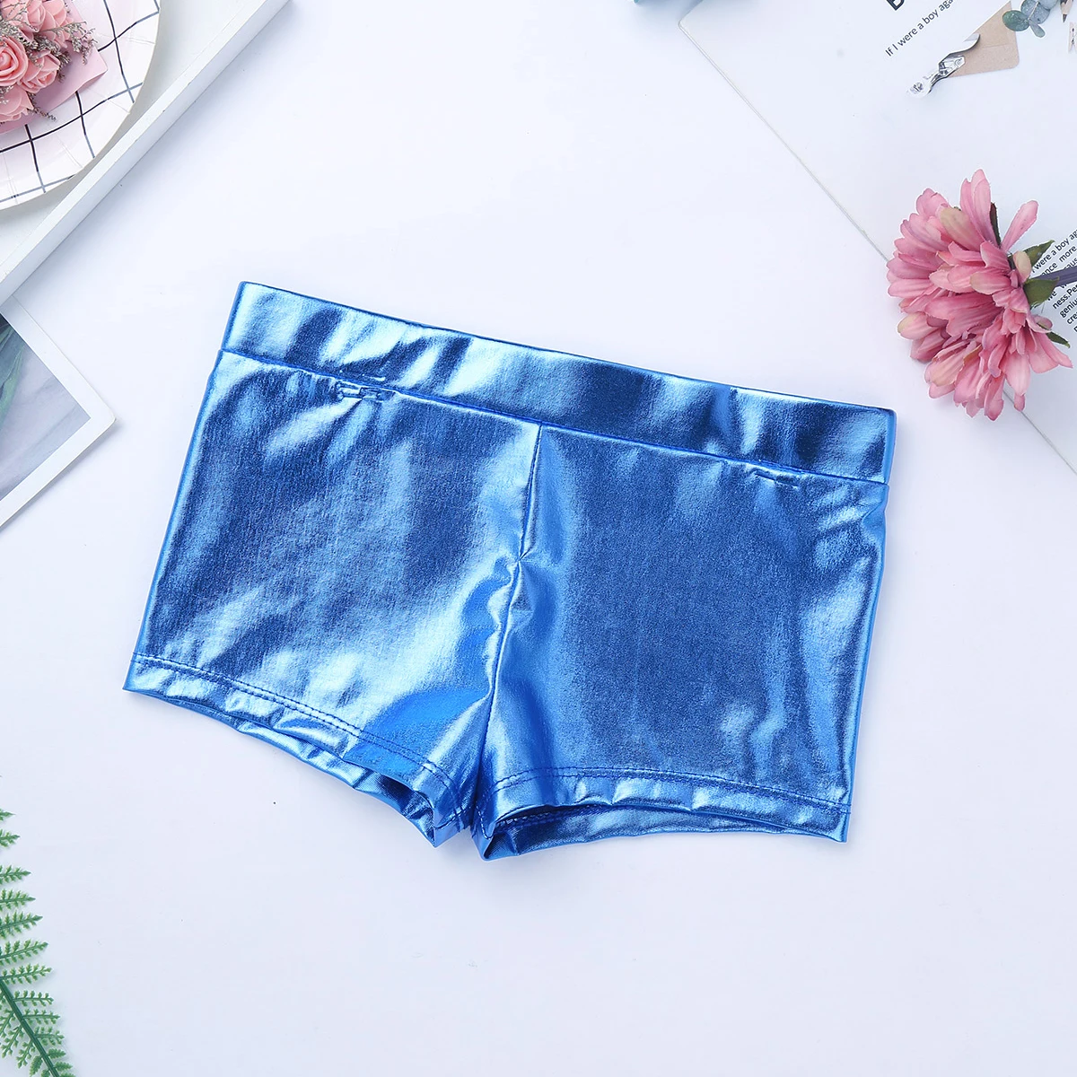 Sequins Kids Girls Jazz Dance Costumes Ballet Gymnastics Leotard Shorts Set for Birthday Gift Ballet Class Performance Clothes