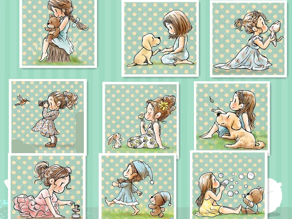 

girl phrase Stamp for Scrapbooking Transparent Silicone Rubber DIY Photo Album Decor