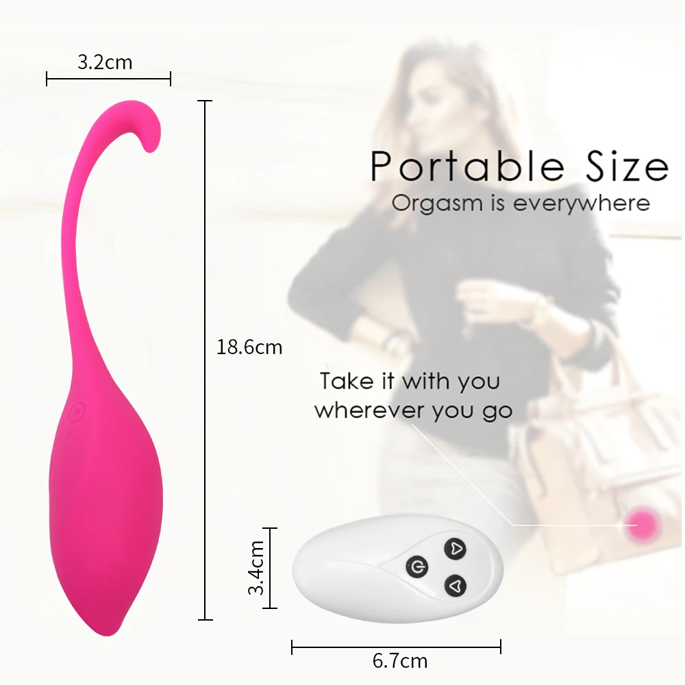 Clitoris Stimulate Vibrator For Adult Wireless Remote Silicone Bullet Eggs Vibrator Rechargable Vaginal Balls Sex Toys for Woman (11)