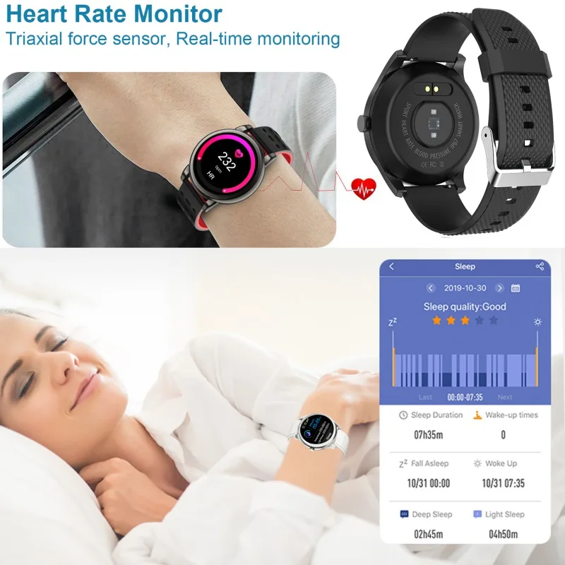 IP67 Waterproof Activity Fitness Tracker Watches Health Exercise With Heart Rate Blood Pressure Smart Watch For Men Women Kid