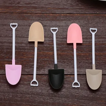 

100 Pcs/Set New Thick Plastic Disposable Spoons For Cakes Yogurt Fast Food Baking Supplies Tableware Ice Cream Disposable Spoon