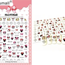 Для девочек с изображением мультипликационных персонажей! Лак для ногтей задний клей деколь декорации дизайн ногтей стикер для ногтей Советы красоты