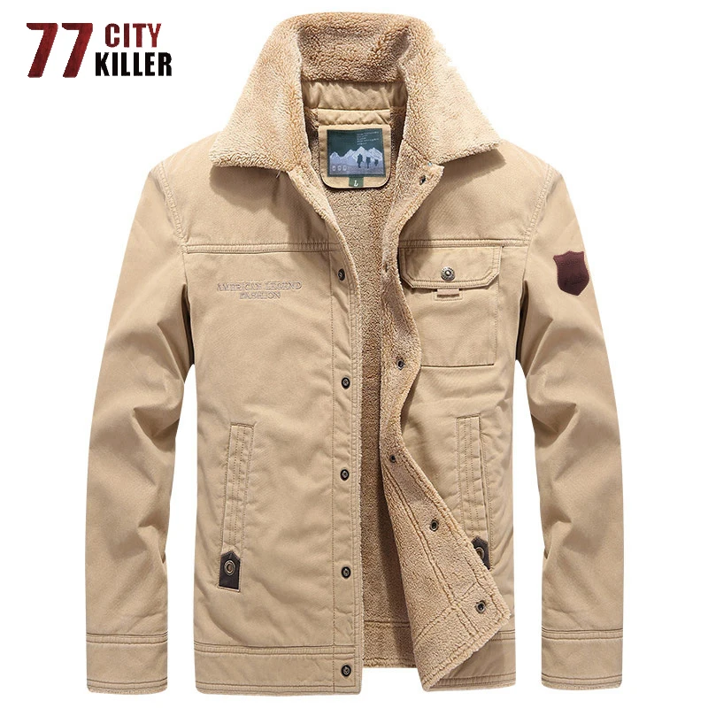 Plus Size Winter Jacket Men Outwear Thick Wool Liner Warm Coats Male Windbreaker Military Mens Jackets chaqueta hombre M-6XL Plus Size Winter Jacket Men Outwear Thick Wool Liner Warm Coats Male Windbreaker Military Mens Jackets chaqueta hombre M-6XL