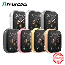 Funda para reloj para carcasa de reloj Apple 5 4 3 2 1 42MM 38MM TPU Protector de pantalla claro y suave para iWatch 6 44MM 40MM 360