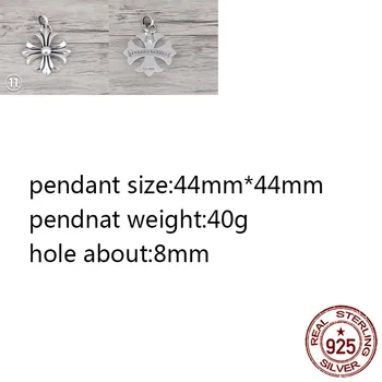 

B90 S925 sterling silver pendant retro personality cross letter shape wild pendant punk hip-hop style gift for friends new hot