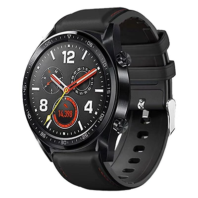 1 22 мм браслет для Huami Amazfit GTR 47 мм Смарт-часы для Xiaomi huawei Wacth GT/активная кожа+ Силиконовый ремешок для часов - Цвет: 1