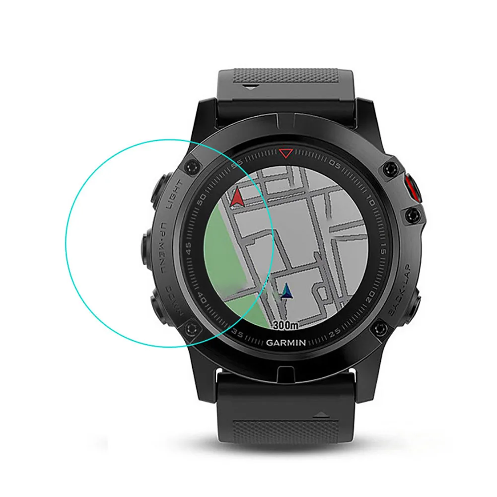 

Guard Round Smart Watch Film Tempered Glass Full Cover Sport Protective Screen Protector High Definition For Garmin Fenix 5