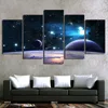 5 Panel Planet Universe Space Pictures Canvas Painting Starry Sky Poster Print Earth Moon Picture for Living Room HomeDecor ► Photo 3/6