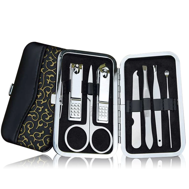 7pcs Nail Clipper Set Professional Manicure Pedicure Set Eyebrow