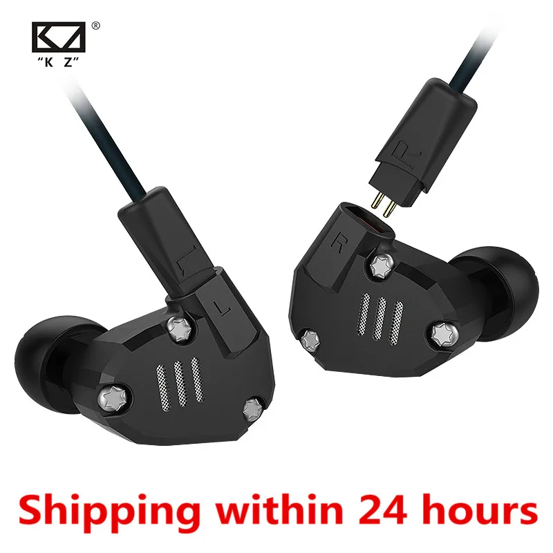 Внутриканальные наушники KZ ZS6 2DD + 2BA гибридные Hi Fi вкладыши для бега и занятий