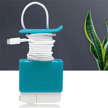 

Soft Silicone Charger Protective Case for Apple MacBook USB C Power Adapter 61W 96W Charging Cable Organizer Protective Shell