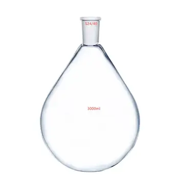 

3000ml,24/40,Glass Recovery Flask,3 litre Lab Rotary Evaporator Kjelda Pyriform Bottle