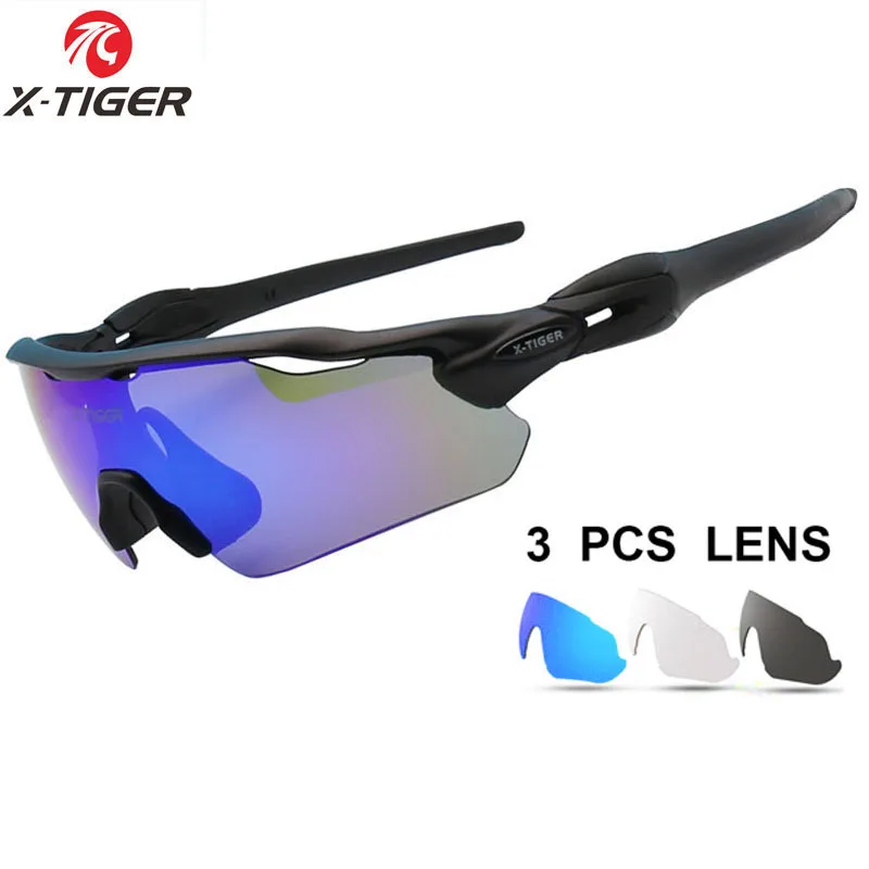 

X-TIGER Ultralight 3 Lens Polarized Cycling SunGlasses With Myopia Frame MTB Bicycle Eyewear Cycling Glasses Bike Goggles