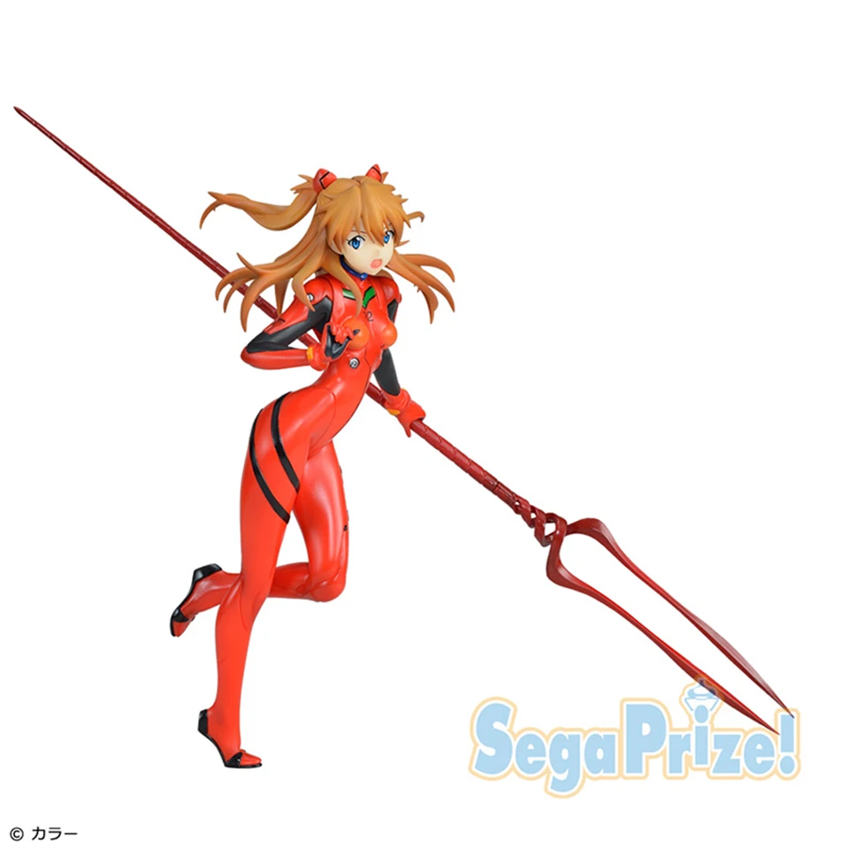 Tronzo Original SEGA SPM Figure EVA Souryuu Asuka Langley Spear of Cassius Ver PVC Action Figure Anime EVA Asuka Figurine Toys