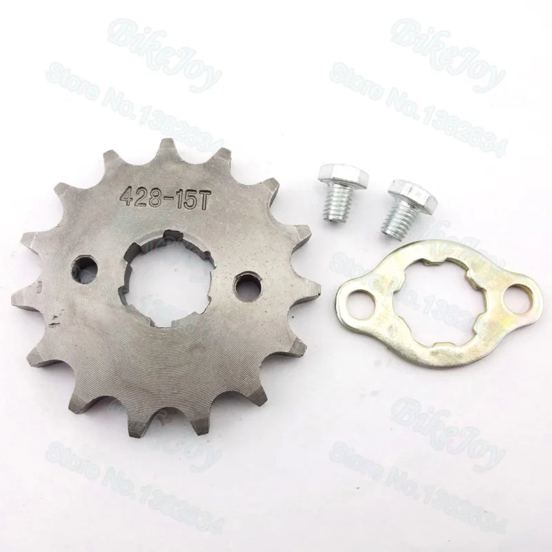428 15 T зуб 20 мм ID передняя Звездочка двигателя для CRF XR 50 TTR SSR Dirt Pit Bike ATV Quad Go Kart мопед Багги скутер мотоцикл