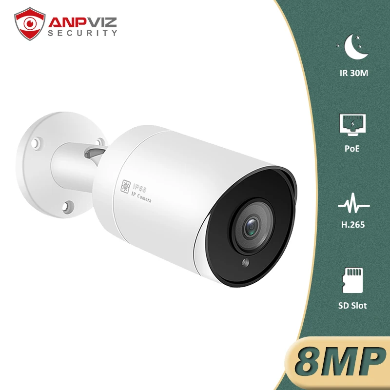 IP-камера Anpviz 8 Мп POE H.265 | Безопасность и защита