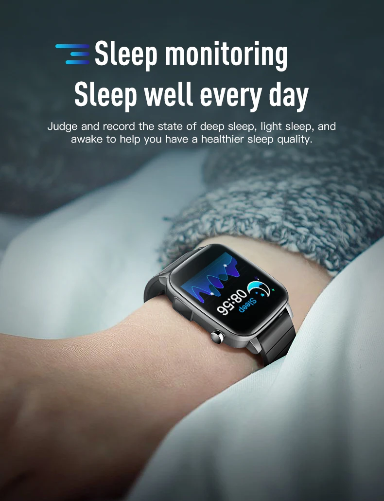 Fitness Tracker Body Temperature Heart Rate Blood Pressure Blood Oxygen Smart Watches with ECG PPG SPO2 for Old Men Women SP1