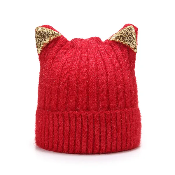 Winter hat, cotton hat, knitted hat, winter hat, warm hat and adult hat can be used for outdoor sports - Цвет: 7