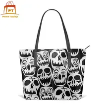 Женская сумка в стиле панк, в стиле панк, в стиле фильма Susan graphics VooDoo, с короткими ручками, большая Высококачественная кожаная сумка-тоут, женские сумки